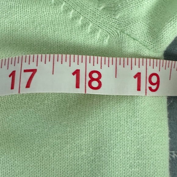 Cherokee Women's Light Green Button Down Cotton Lightweight Sweater Size M EUC - Picture 5 of 7